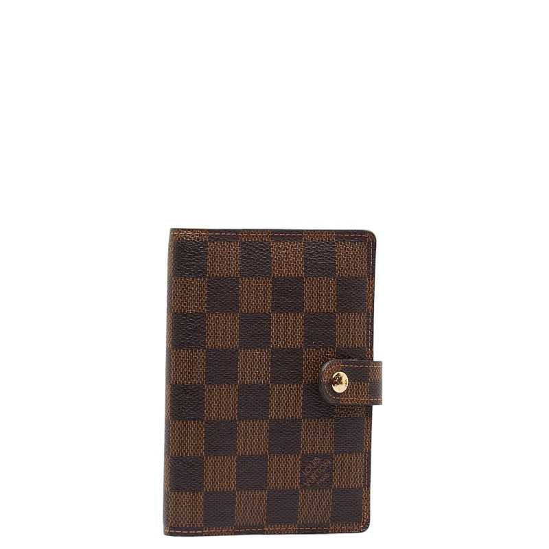 Louis Vuitton Damier Agenda PM Handbook Cover 6 s R20700 Brown PVC Leather  Louis Vuitton