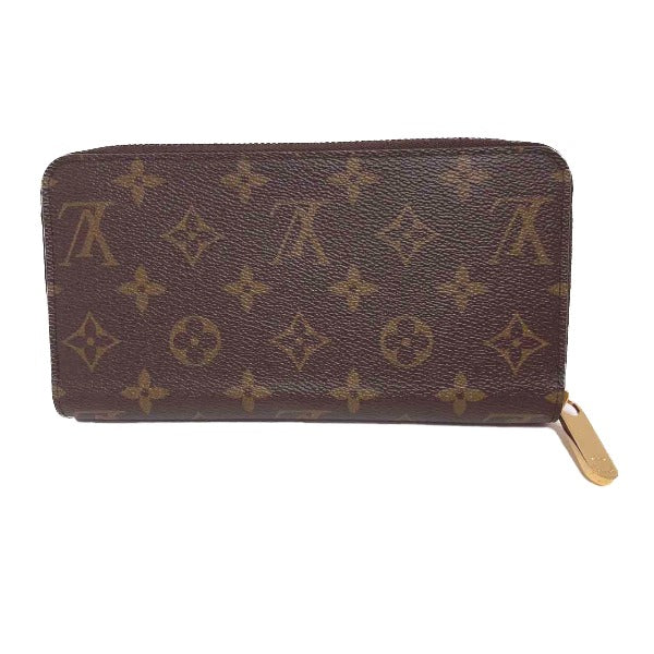 LOUIS VUITTON Long Wallet Purse M41895 Monogram canvas Fuchsia Zip Around Monogram Zippy wallet unisex(Unisex)