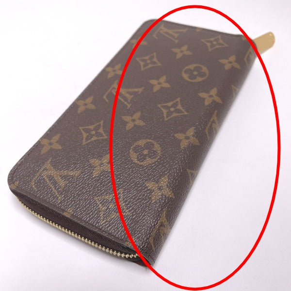 LOUIS VUITTON Long Wallet Purse M41895 Monogram canvas Fuchsia Zip Around Monogram Zippy wallet unisex(Unisex)
