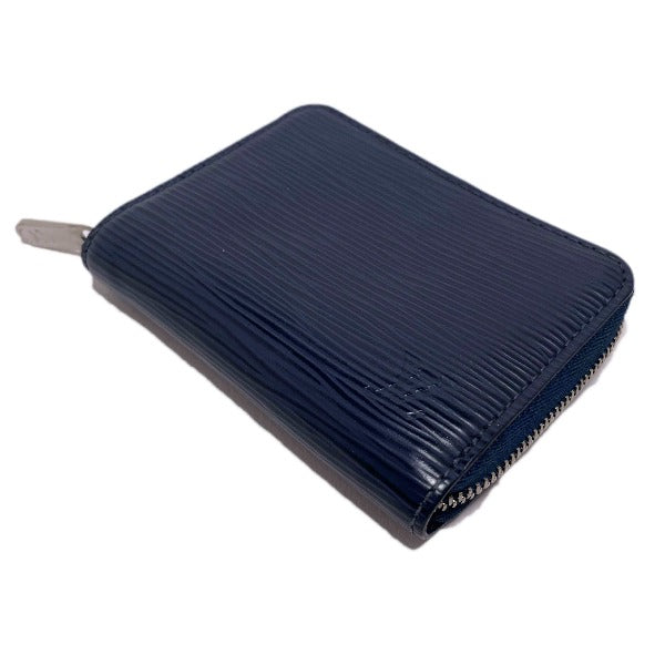LOUIS VUITTON Coin case M60438 Epi Leather Navy blue Zip around purse Epi mens