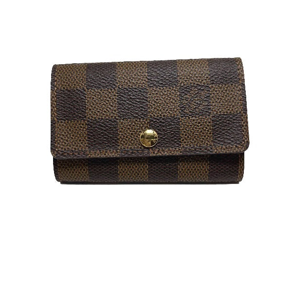 LOUIS VUITTON Key case Key holder Damier canvas Brown for 6 Damier Multicles6 unisex(Unisex)