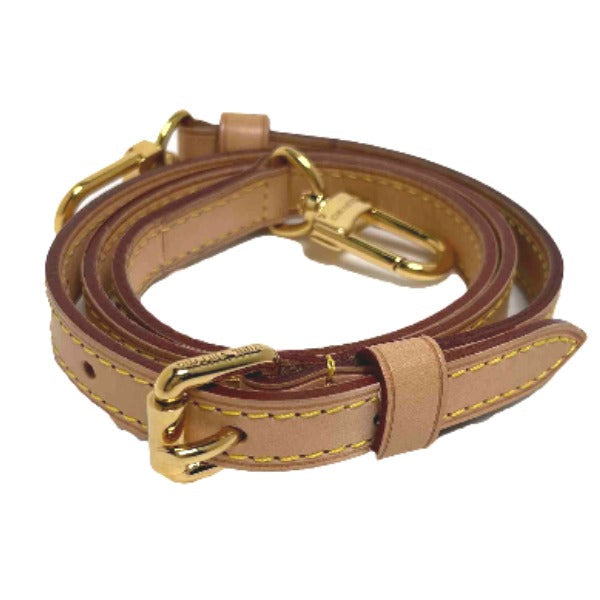 LOUIS VUITTON Shoulder strap J52312 Nume leather Brown strap Nume leather Adjustable Women