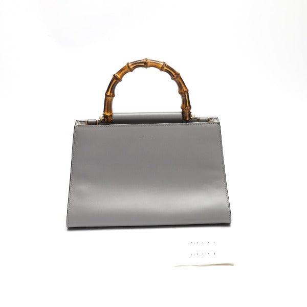 GUCCI Handbag 459076 Bamboo gray 2WAY Bamboo Women