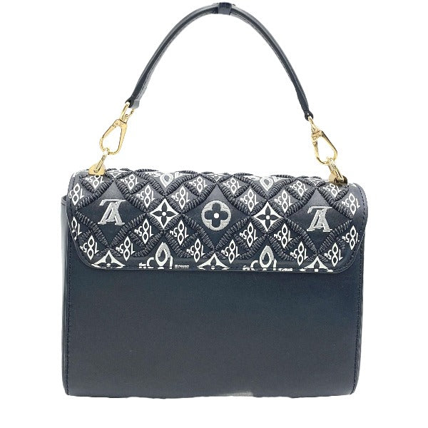 LOUIS VUITTON Shoulder Bag M57442 leather black Since 1854 Twist MM