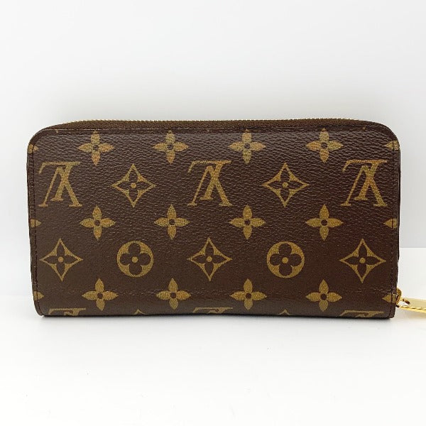 LOUIS VUITTON Long Wallet Purse M41895 Monogram canvas Fuchsia Zip Around Monogram Zippy wallet unisex(Unisex)