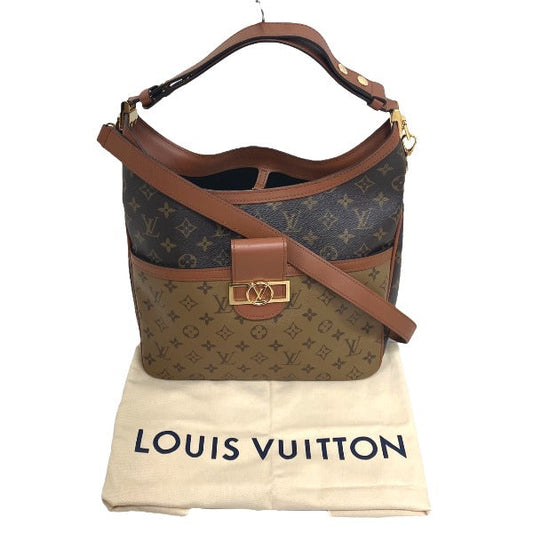 LOUIS VUITTON Shoulder Bag Monogram canvas Brown Shoulder Bag Monogram reverse Hobo Dauphine MM Women