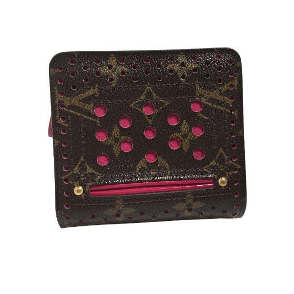 LOUIS VUITTON Bifold Wallet M95188 Monogram Perfo Fuchsia Zip Around Monogram Perfo Two fold wallet Women