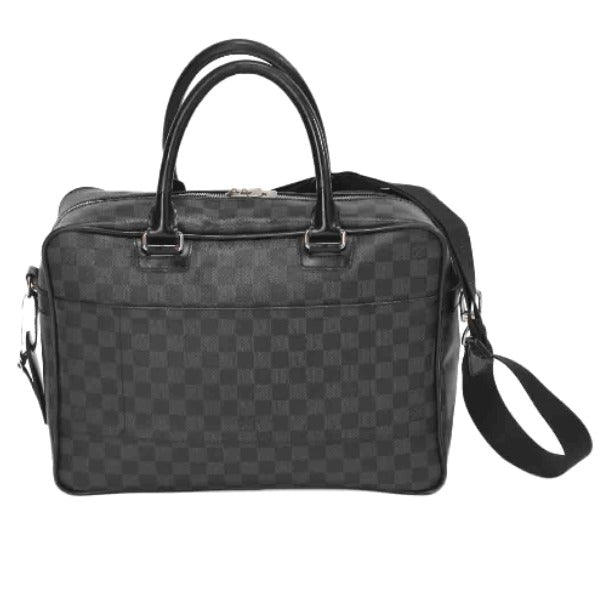 LOUIS VUITTON Shoulder Bag Damier Grafitto Canvas gray Business bag Damier Graphite Ikar mens
