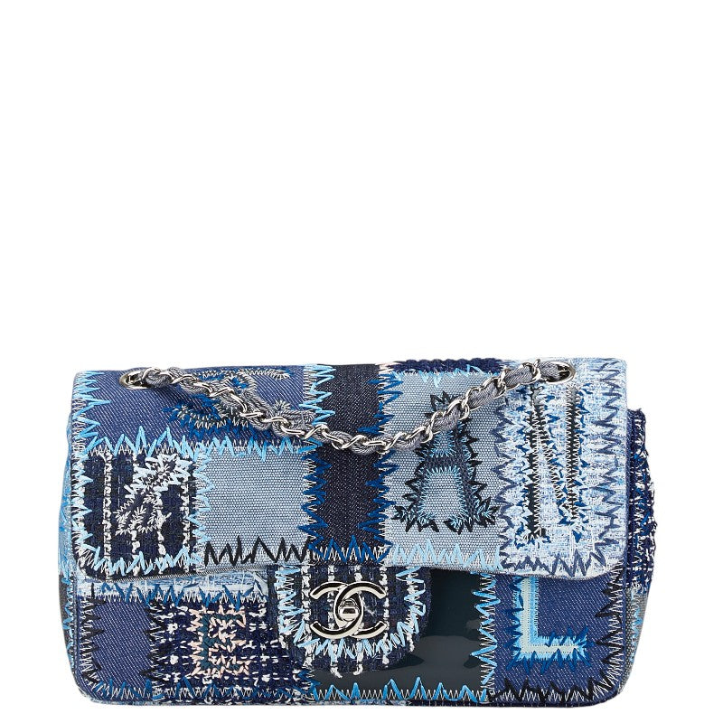 Chanel Coco Mark Patchwork Caviar Skin 2way Shoulder Bag Classic Flap