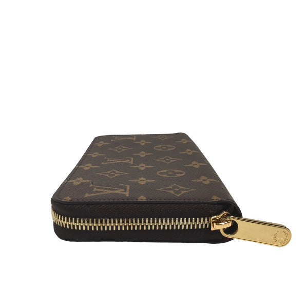 LOUIS VUITTON Long Wallet Purse M41895 Monogram canvas Fuchsia Zip Around Monogram Zippy wallet unisex(Unisex)