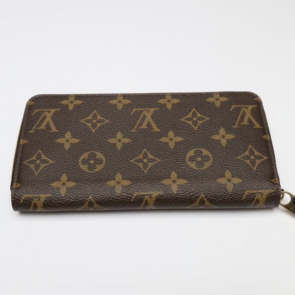 LOUIS VUITTON Long Wallet Purse M41894 Monogram canvas Rose valerine Zippy wallet Monogram Zip Around Women(Unisex)
