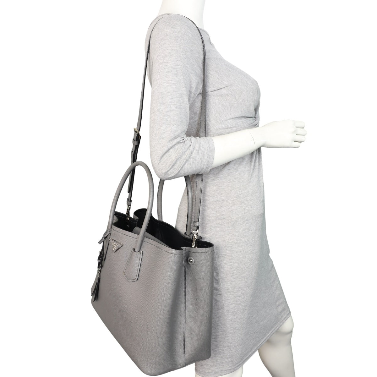 Prada Saffiano Cuir Double Bag Large