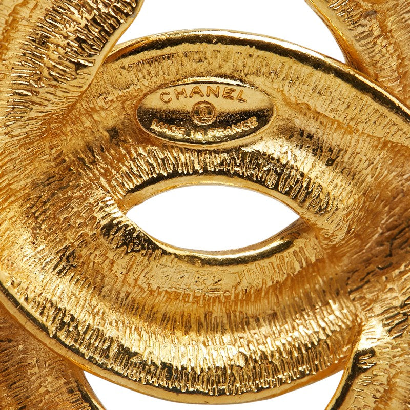 Chanel Gold Plated Coco Mark Matelasse Brooch Classic Flap Tote