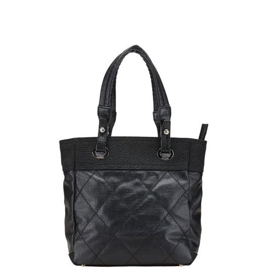 Chanel Biarritz Matelasse PVC Canvas Tote Bag Classic Flap