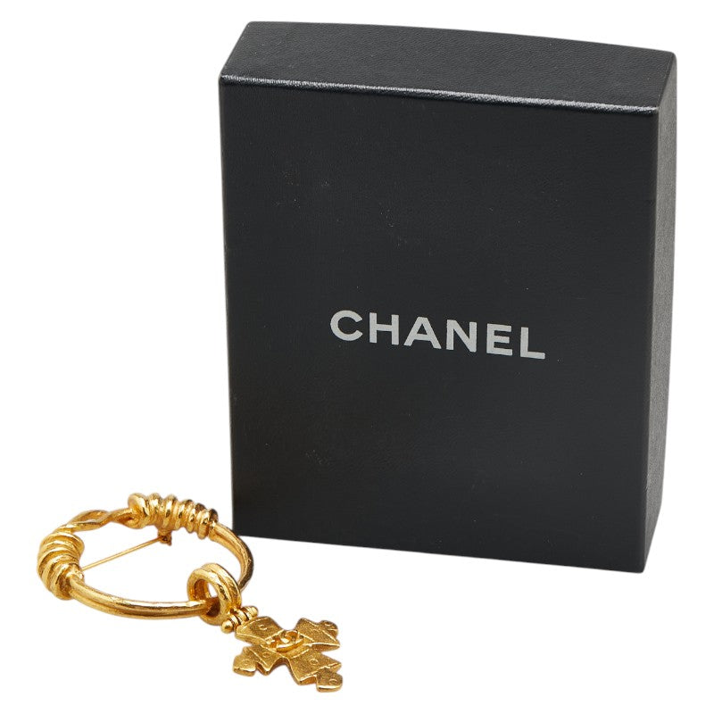 Chanel Gold Plated Coco Mark Cross Brooch 94P Classic Flap Tote