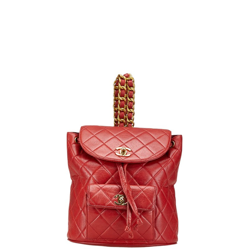 Chanel Coco Mark Matelasse Lambskin Backpack Classic Flap
