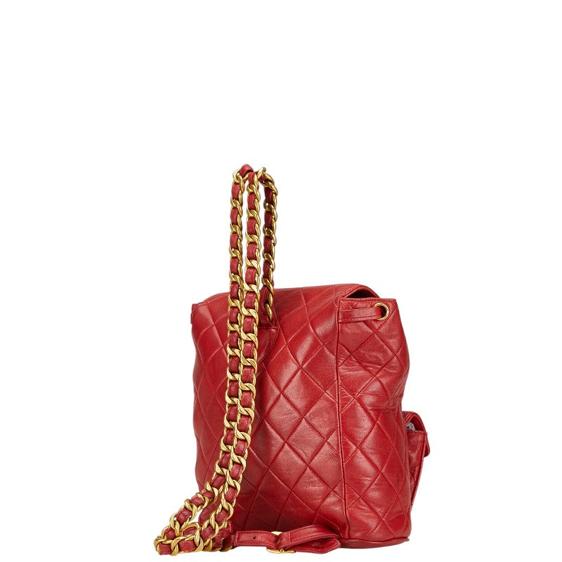 Chanel Coco Mark Matelasse Lambskin Backpack Classic Flap