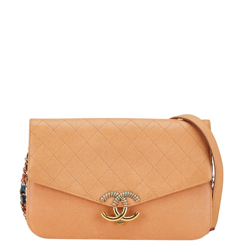 Chanel Half Coco Caviar Skin Shoulder Bag Classic Flap