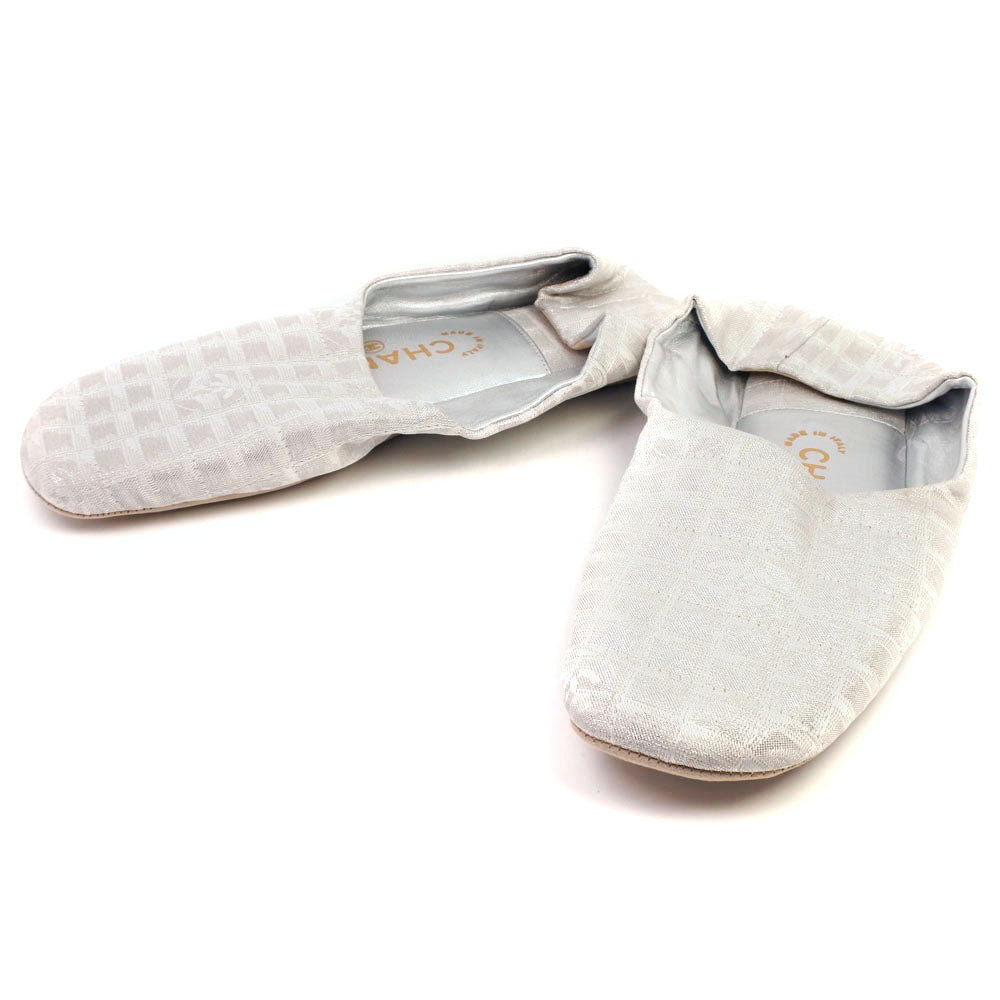 CHANEL Other shoes canvas Silver New travel line Room shoes Women(Unisex) 36