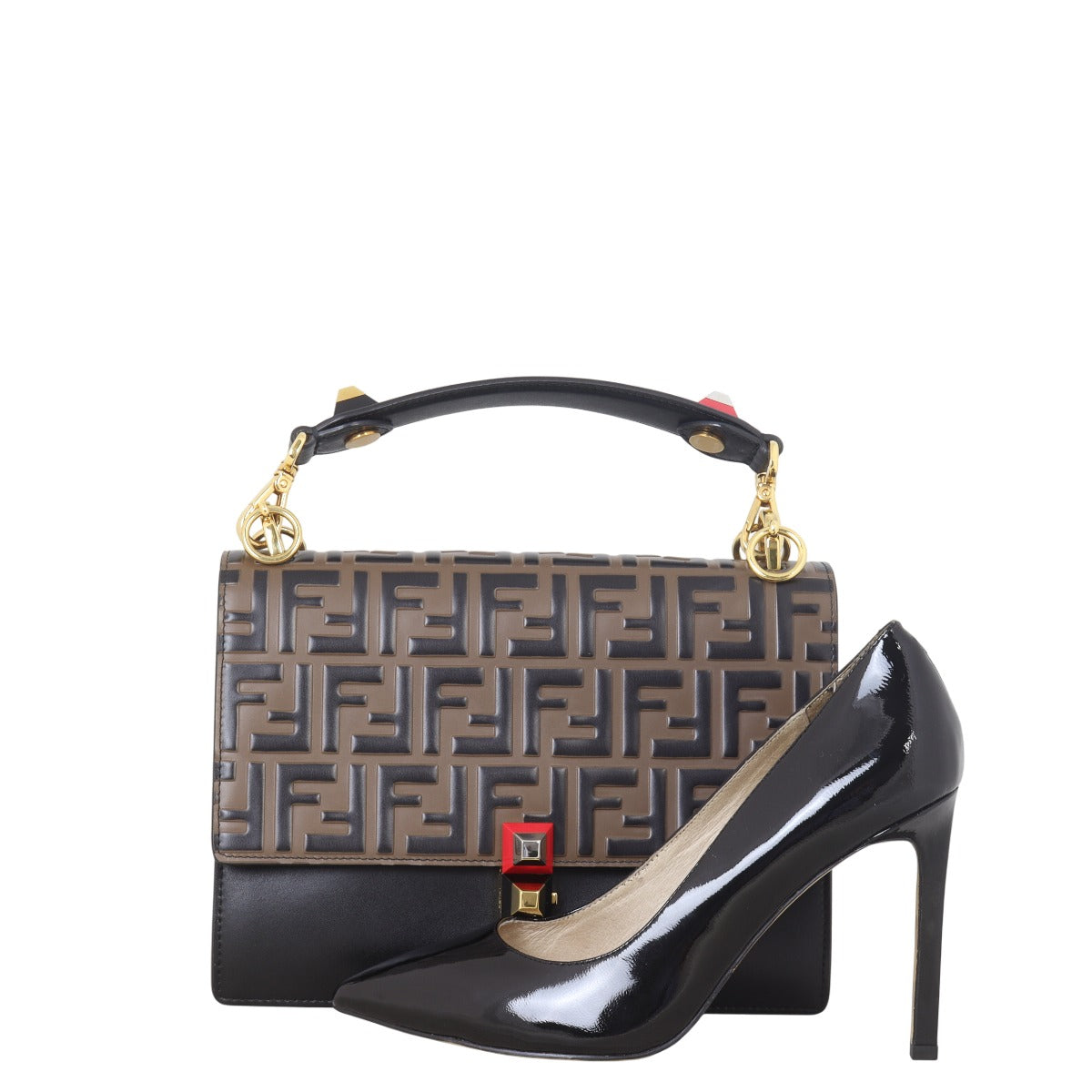 Fendi Kan I Crossbody Medium FF Embossed