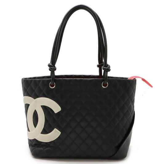 Chanel Soft Calf Cambon Line Large Tote Shoulder Bag Classic Flap