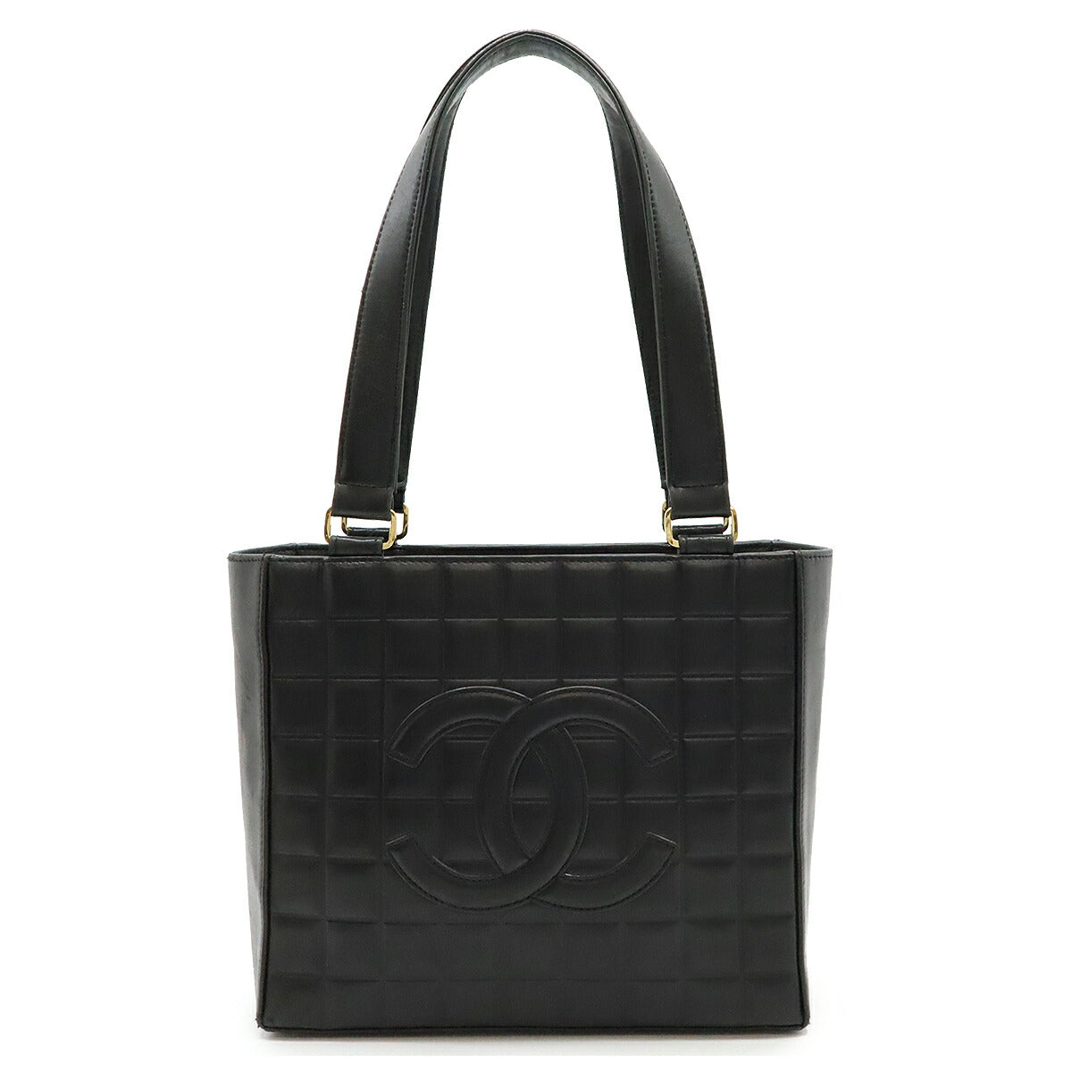 Chanel Lambskin Choco Bar Tote Bag Classic Flap