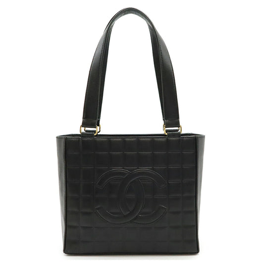 Chanel Lambskin Choco Bar Tote Bag Classic Flap