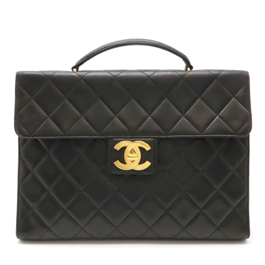 Chanel Leather Matelasse Coco Mark Briefcase Classic Flap Tote