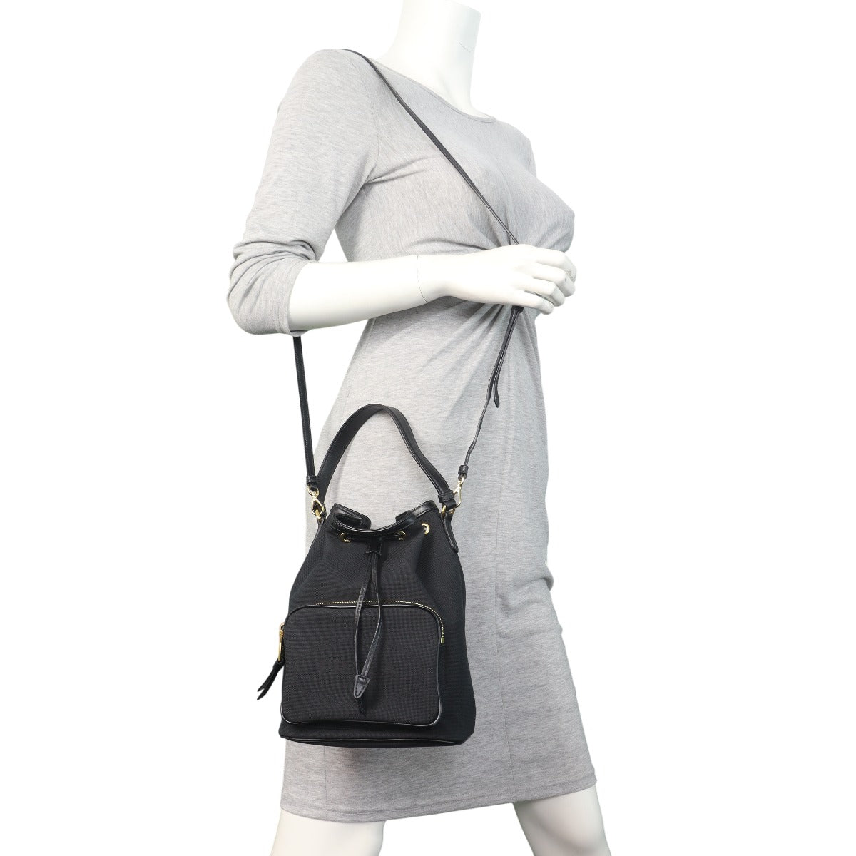 Prada Duet Tessuto Bucket Bag