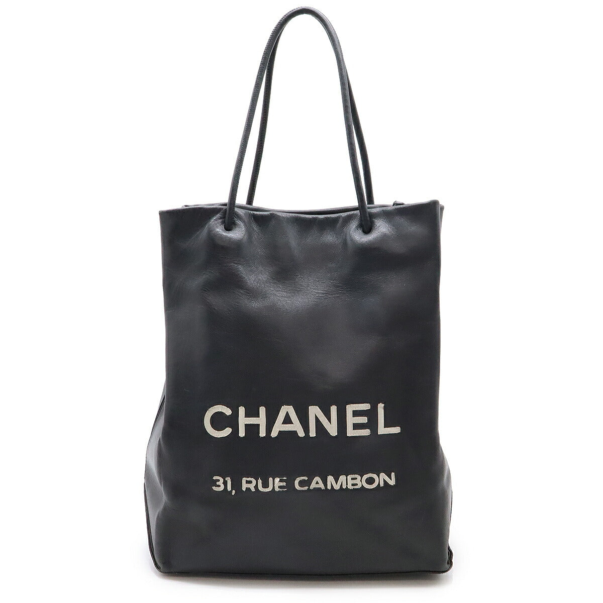 Chanel Leather Essential Medium 2way Tote Bag Classic Flap