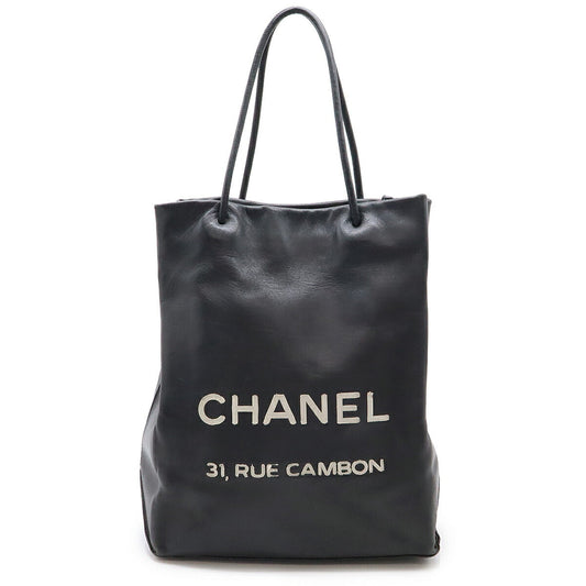 Chanel Leather Essential Medium 2way Tote Bag Classic Flap