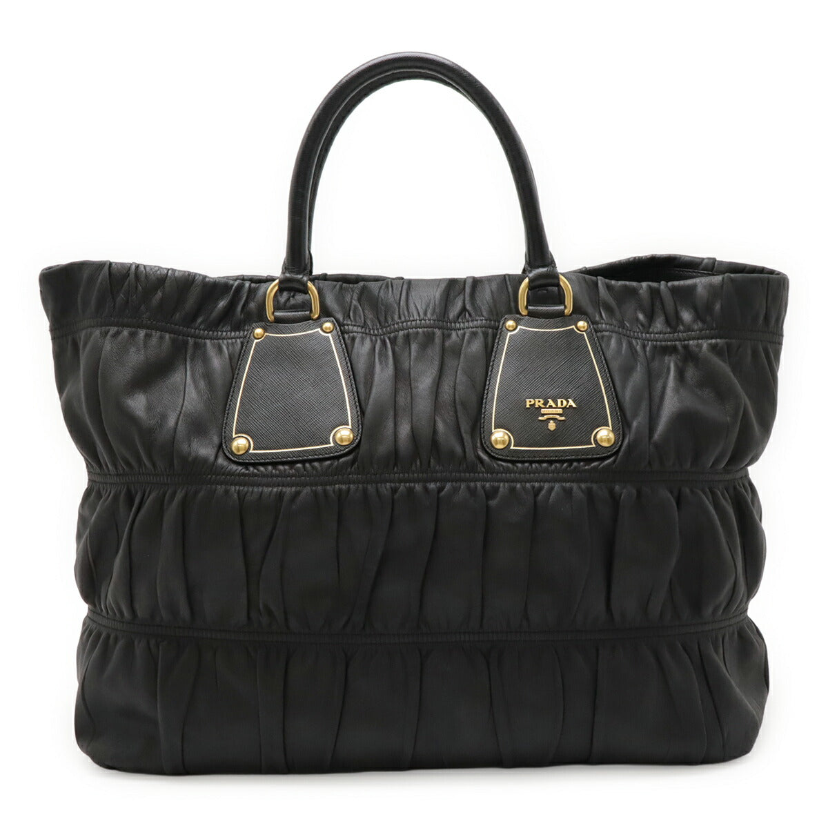 Prada Gather Leather Tote Bag