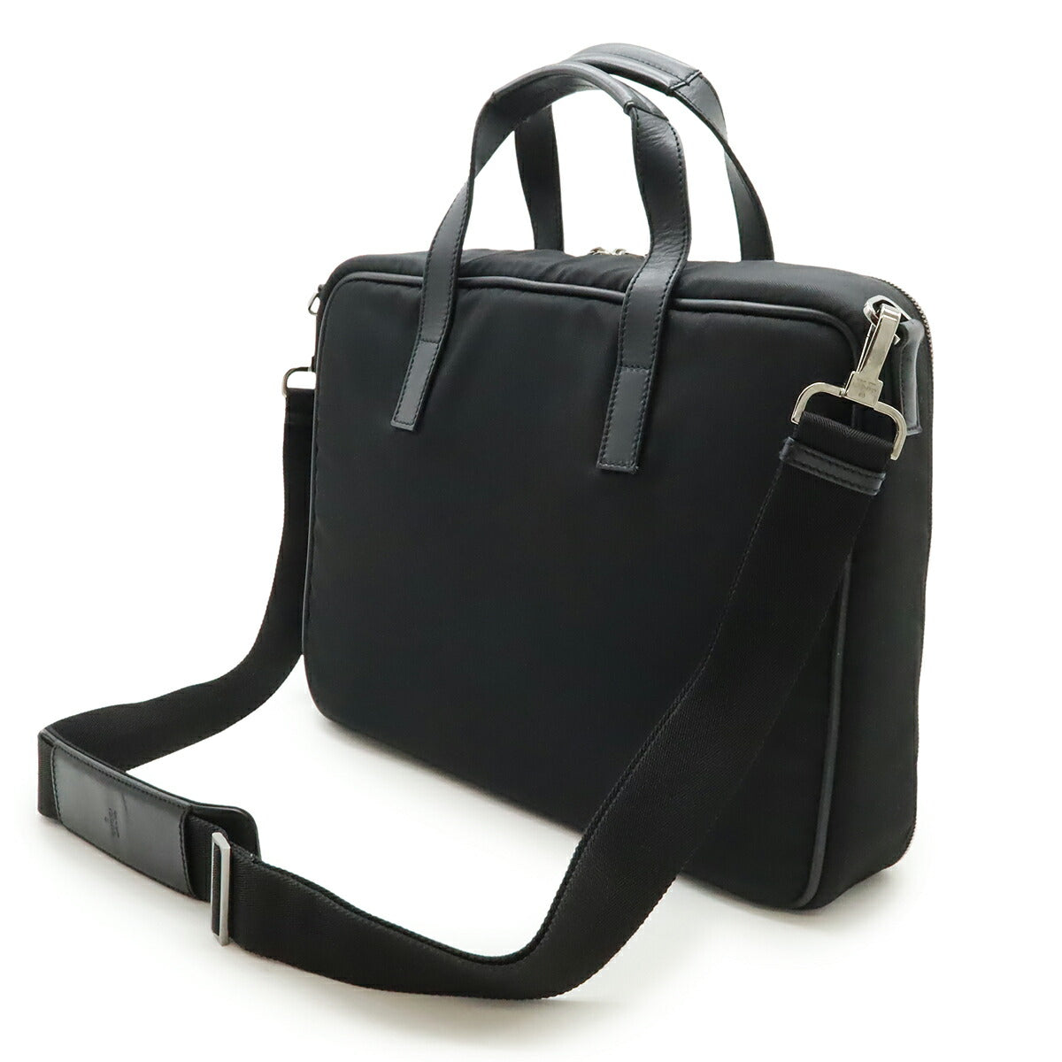 Gucci Logo Plate Nylon Canvas 2way Briefcase