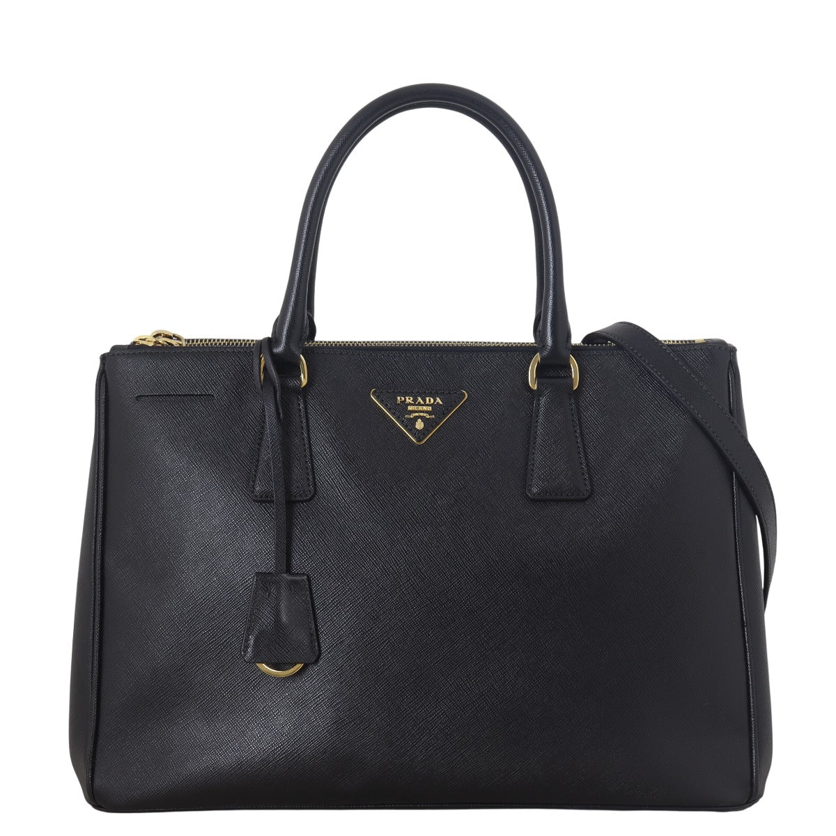 Prada Saffiano Lux Galleria Double Zip Tote Medium