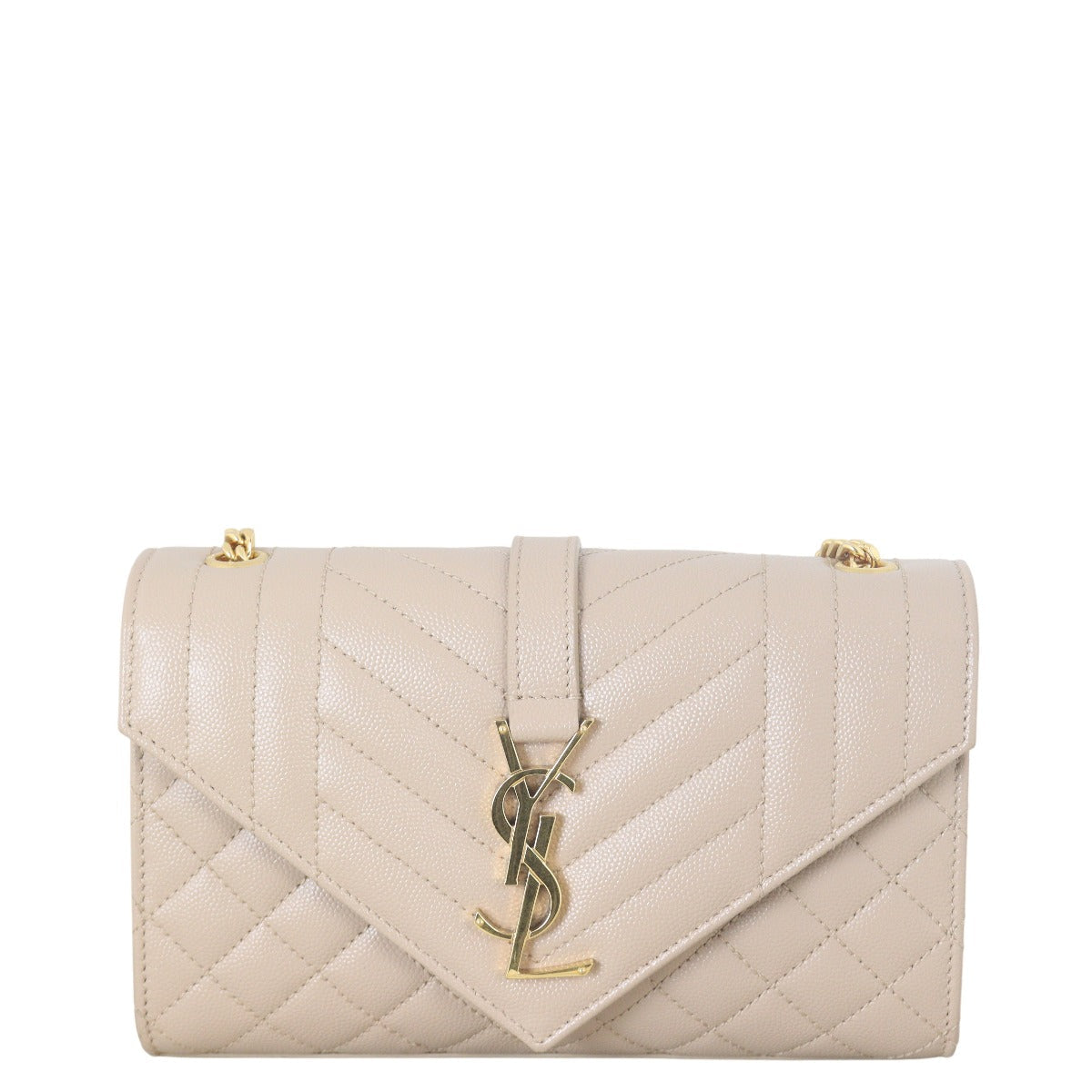 Saint Laurent Monogram Mix Matelasse Envelope Chain Bag Small
