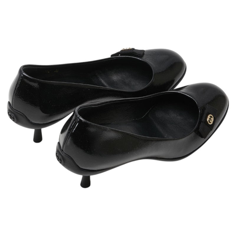 Gucci Ribbon Interlocking G Patent Leather Pumps