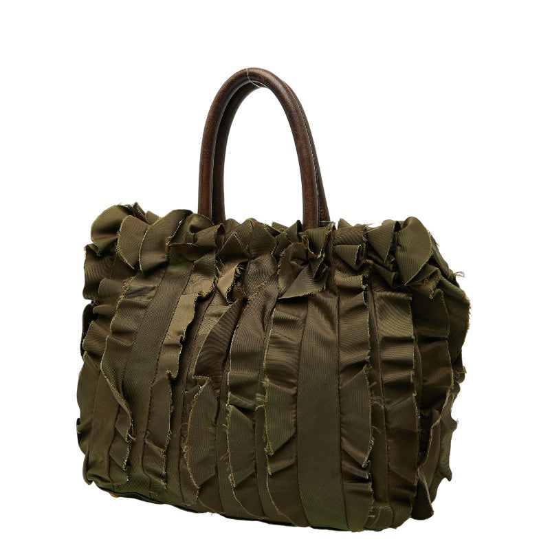 Prada BN1728 Nylon Leather Handbag