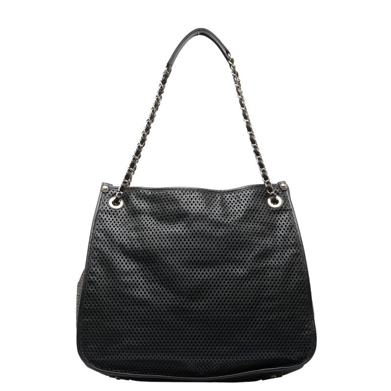 Chanel Coco Mark Punching Leather 2way Shoulder Bag Classic Flap
