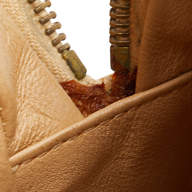 Chanel Choco Bar Canvas Leather Handbag Classic Flap