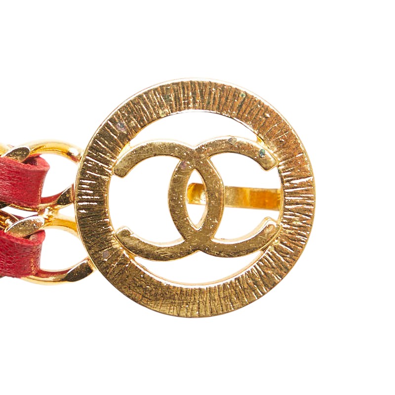 Chanel Gold-Plated Leather Coco Mark Belt Classic Flap Tote