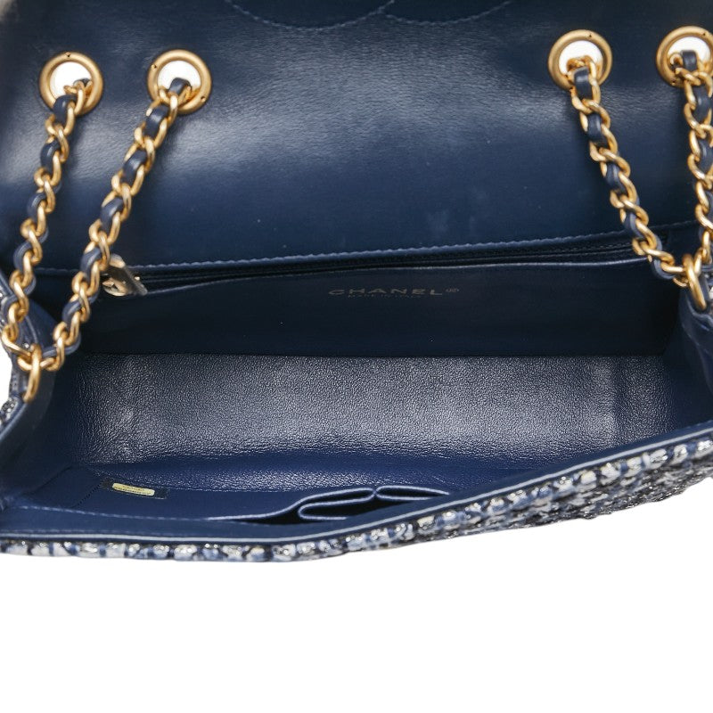 Chanel CC Filigree Python Embossed Shoulder Bag Classic Flap