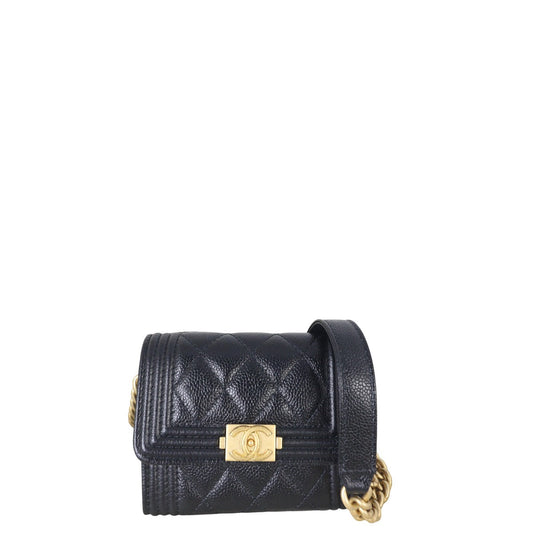 Chanel Boy Card Holder on Chain