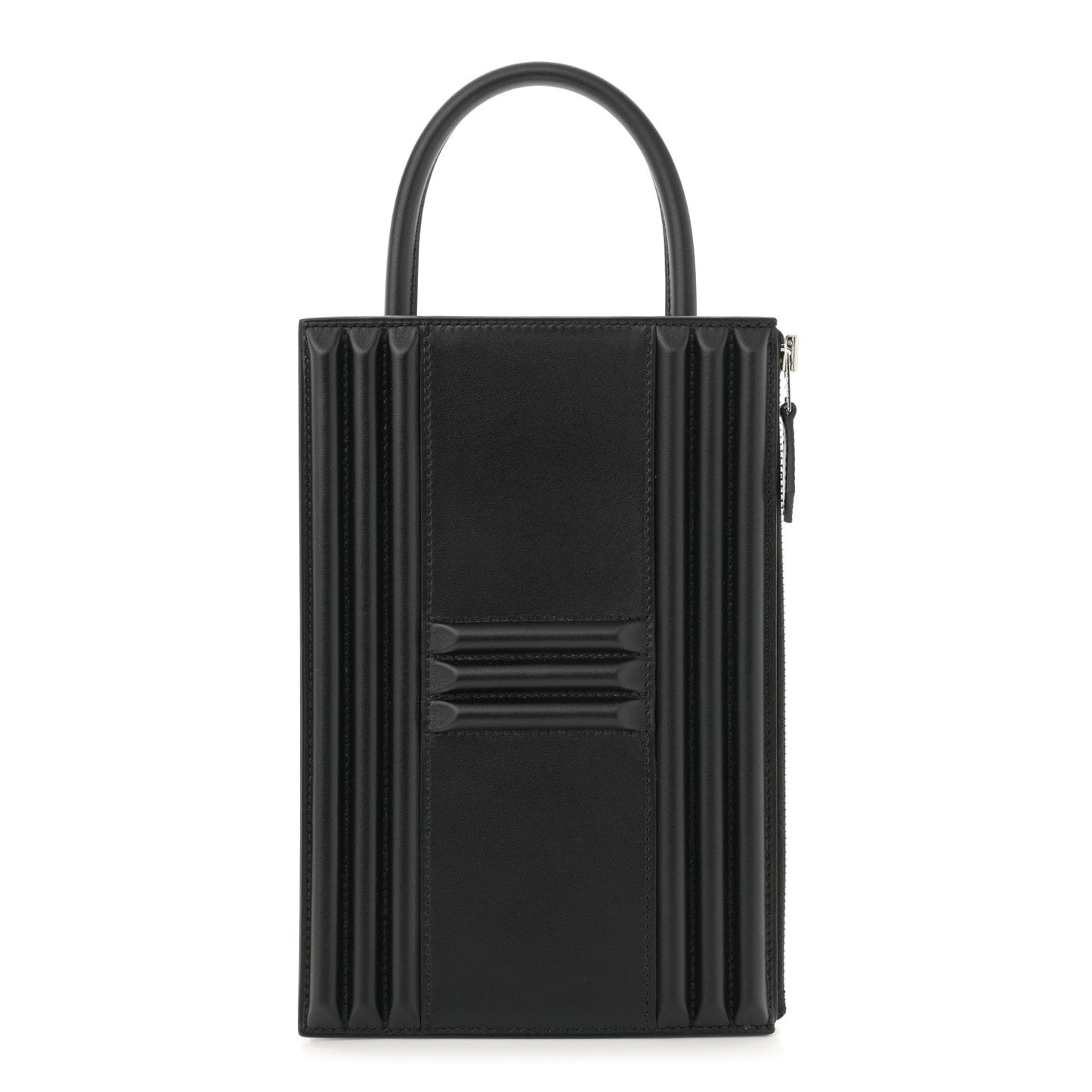 Hermes Tadelakt Kelly Cadena Clutch Black