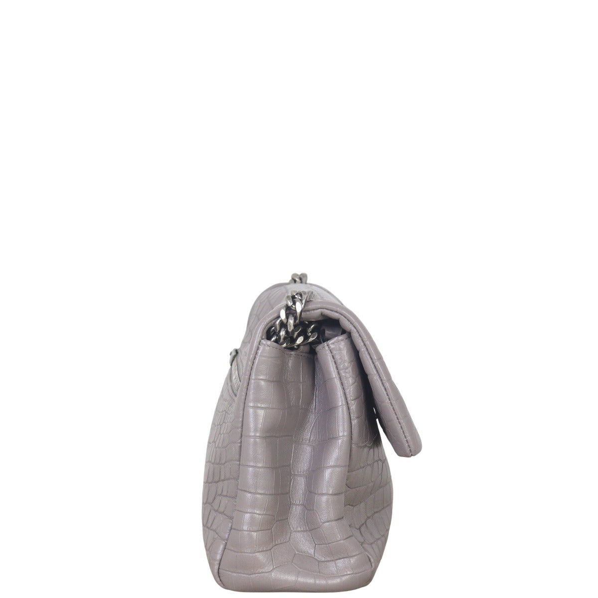 Saint Laurent West Hollywood Croc-Embossed Medium
