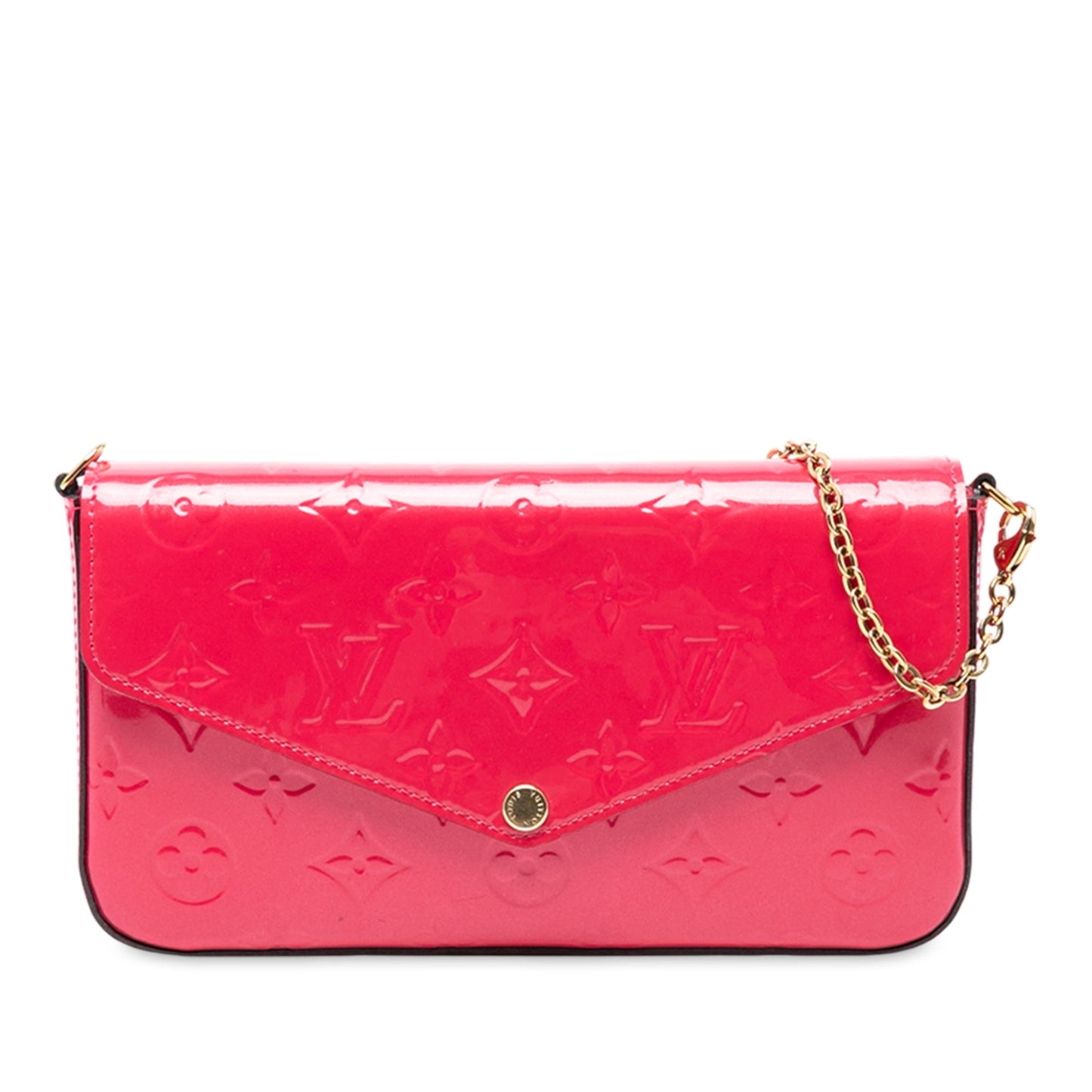 Pink Louis Vuitton Monogram Vernis Pochette Felicie Crossbody Bag