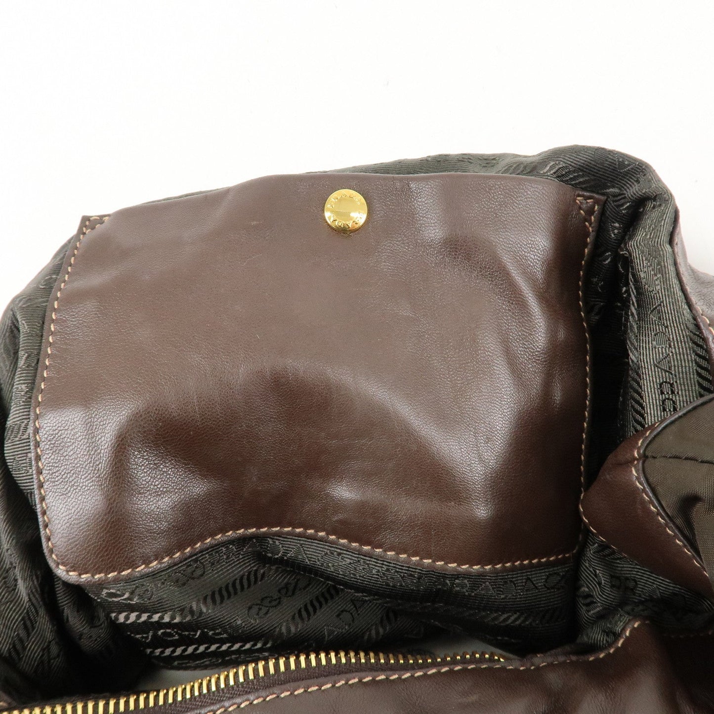 PRADA Leather Ribbon 2Way Bag Hand Bag Shoulder Bag BN1760