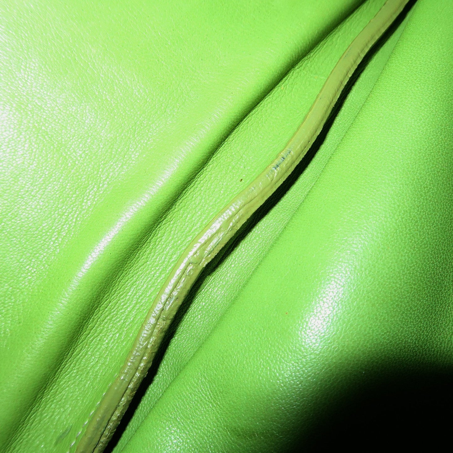 PRADA Logo Leather Tassel Shoulder Bag Hand Bag Green