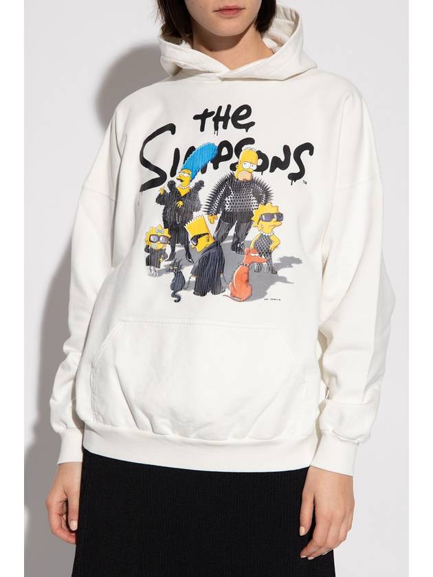 Luxury Balenciaga Trending 2026 The Simpsons Printed Hoodie White