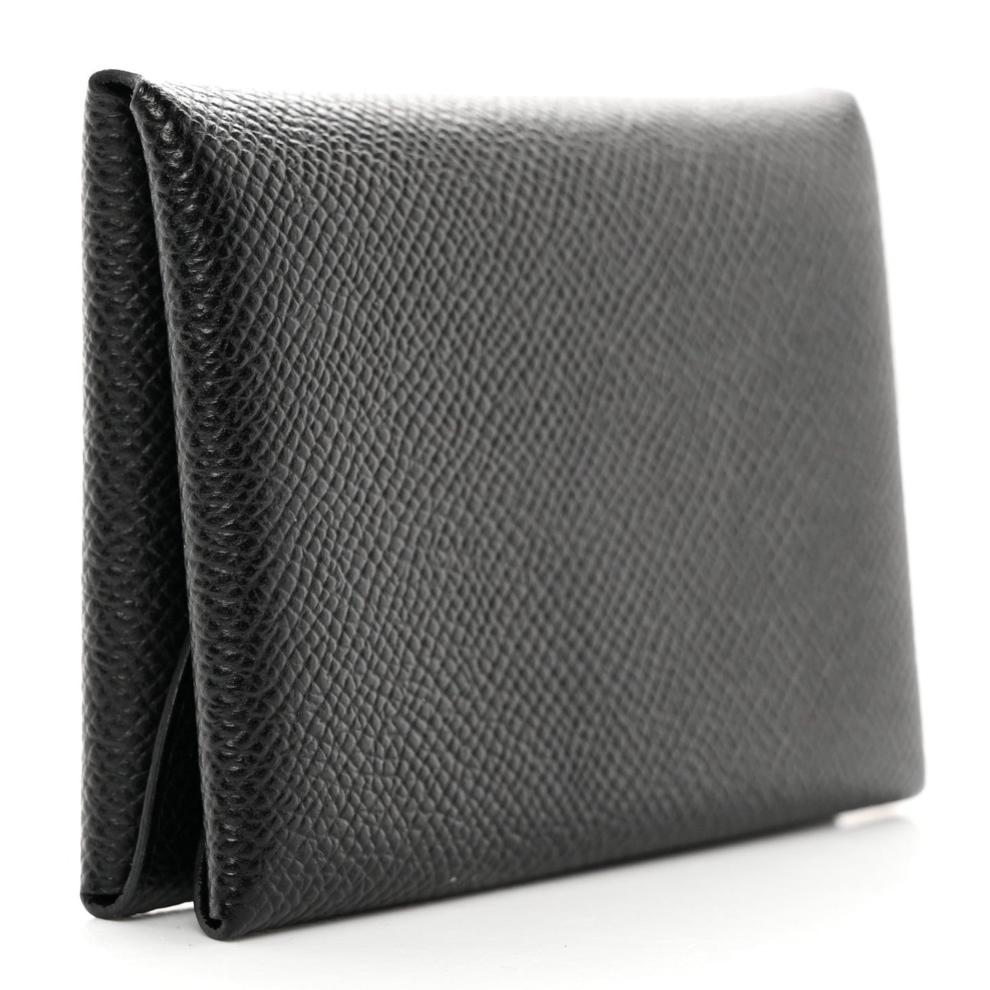 Hermes Epsom Calvi Duo Card Case Black