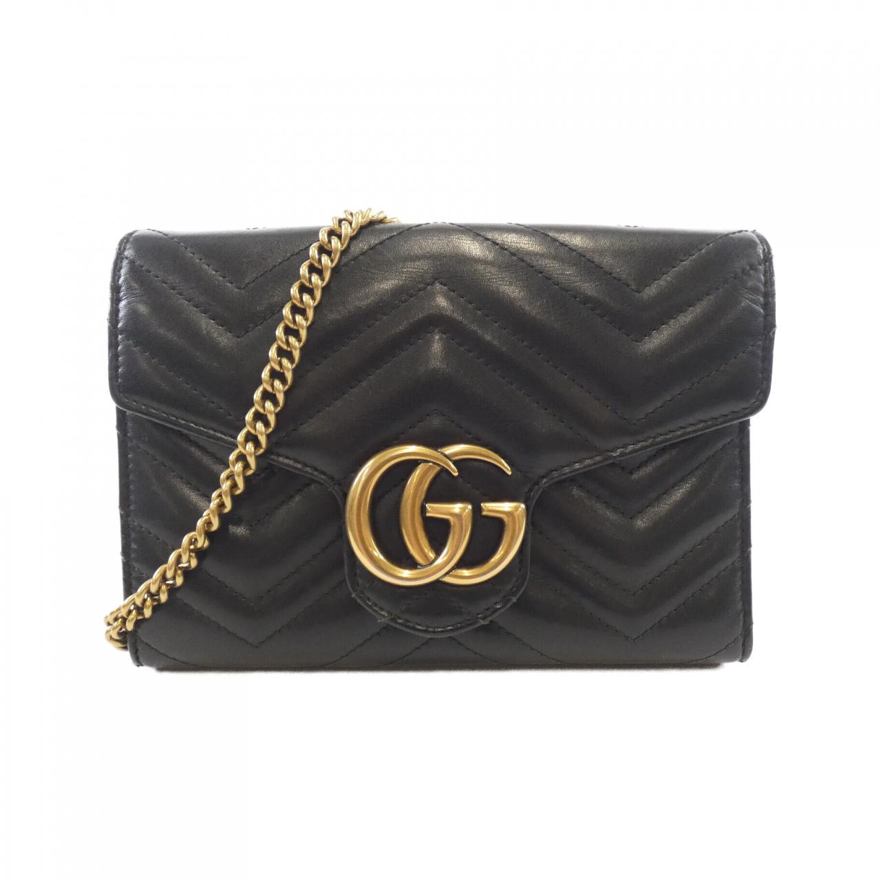 Gucci GG Marmont Quilted Chevron Leather Shoulder Bag